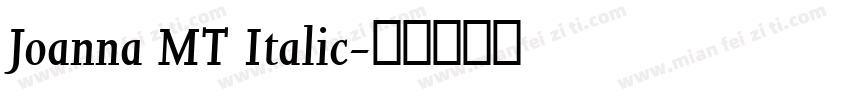 Joanna MT Italic字体转换